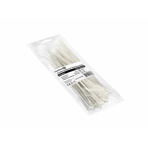 Стяжка нейлоновая ExeGate CV66 120x2.5W 120x2.5mm 100шт White EX292900RUS