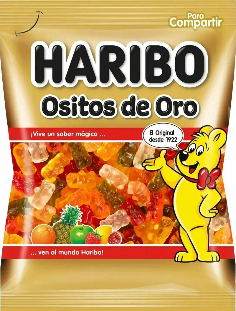 Жевательный мармелад Haribo Ositos de Oro, 100г - фотография № 1