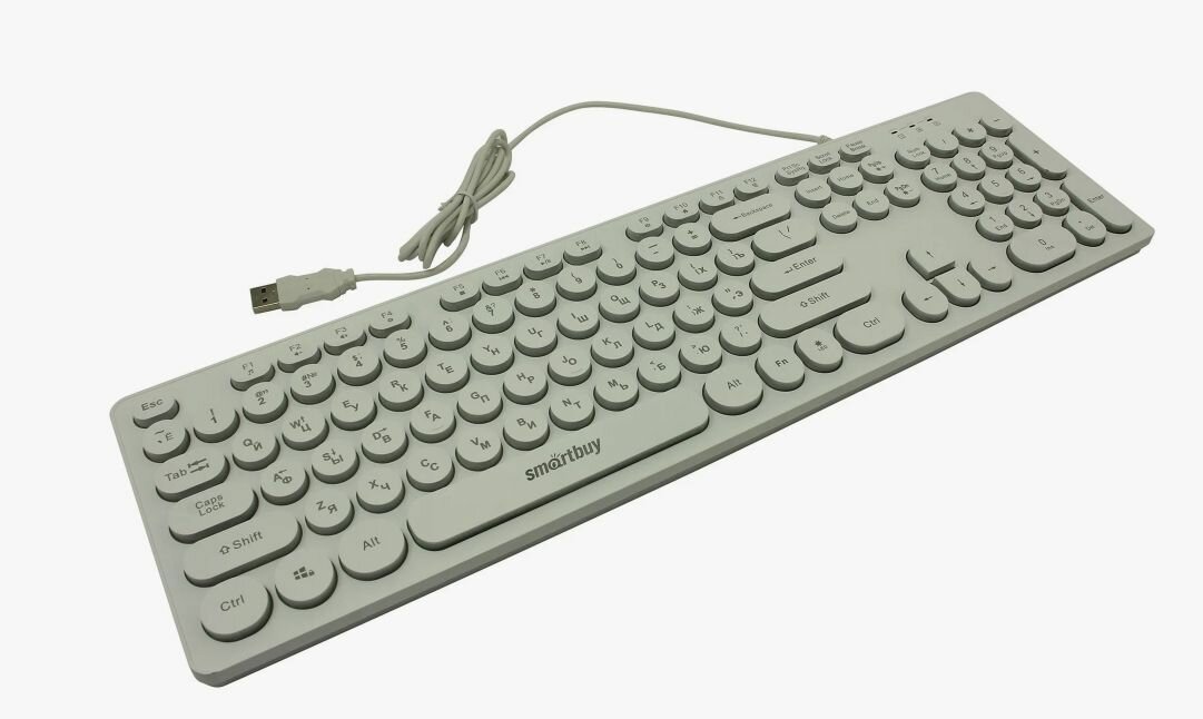Клавиатура проводная с подсветкой Smartbuy ONE 328 USB белая [SBK-328U-W] — фото 2