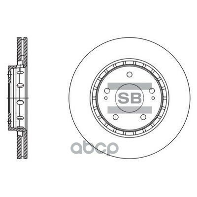 Диск Тормозной Передний Mitsubishi Outlander I-Iii Sd4329 Sangsin brake арт. SD4329