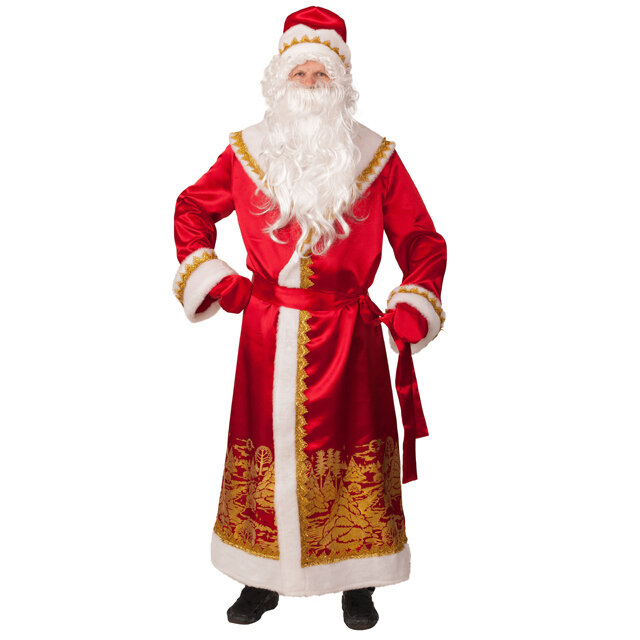 Батик Карнавальный костюм для взрослых Дед Мороз сатиновый, 54-56 размер 5099-54-56