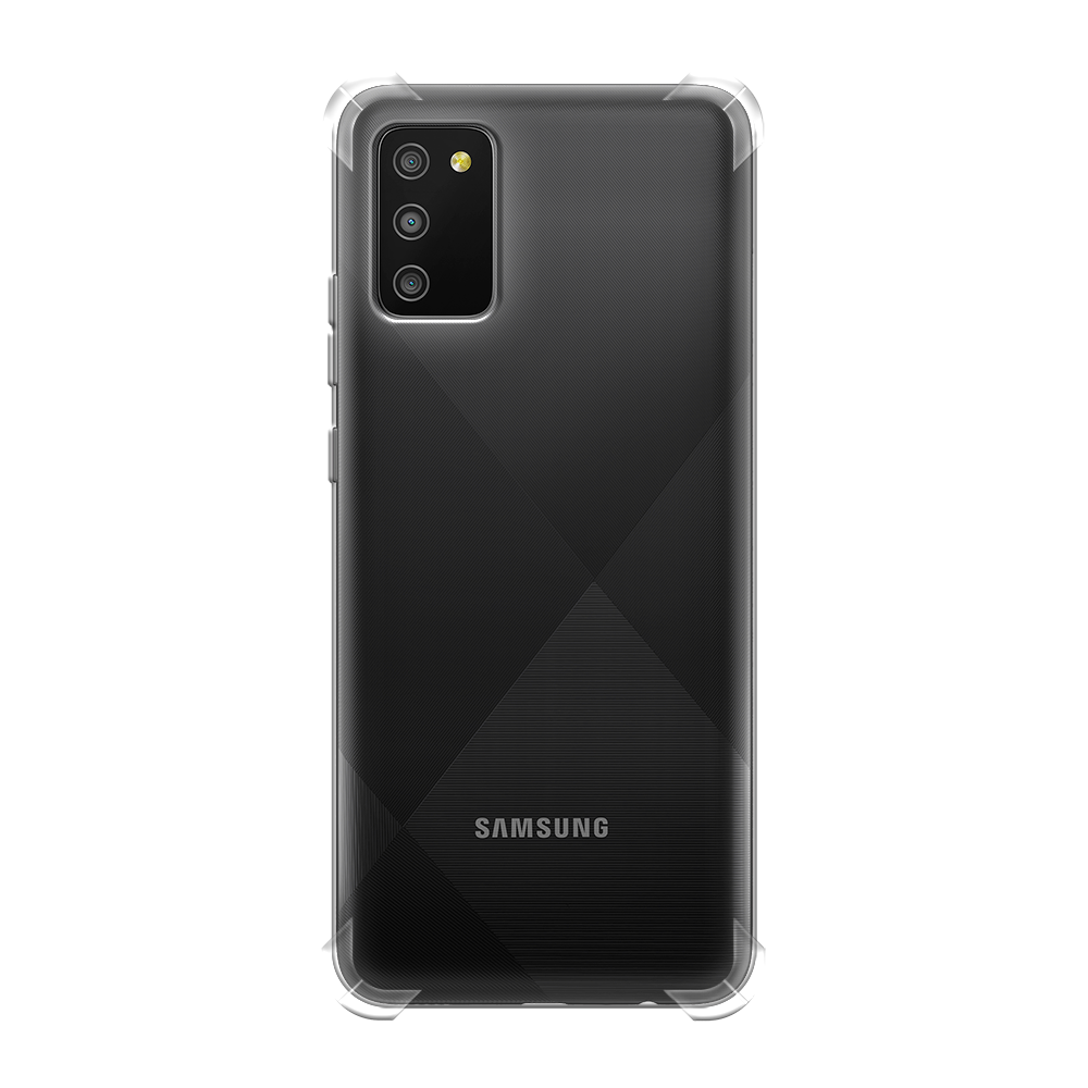Противоударный силиконовый чехол на Samsung Galaxy A02s / Самсунг Галакси A02s, прозрачный