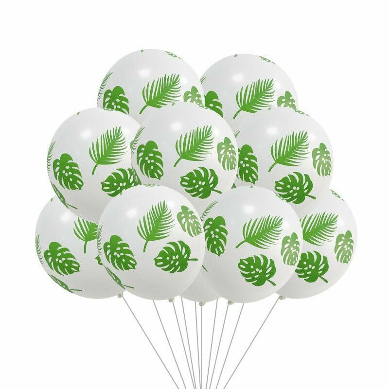 Набор воздушных шаров Листья пальмы 10шт гавайская вечеринка