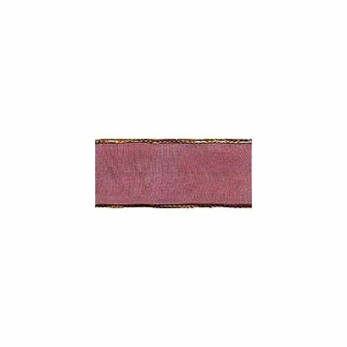 Декоративная лента, органза - SAFISA, 38 мм, 25 м, бордовая, 1 упаковка декоративная лента органза safisa 38 мм 25 м красная 1 упаковка