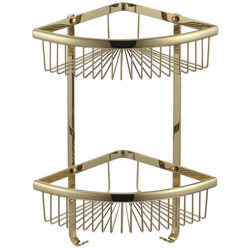 Полка решетка для ванной 2-я угловая золото Ganzer GZ30062-E 8334₽