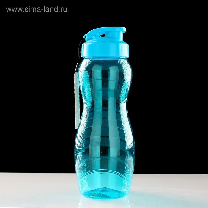 Бутылка для воды, 1 л, 25 х 9 см, синяя