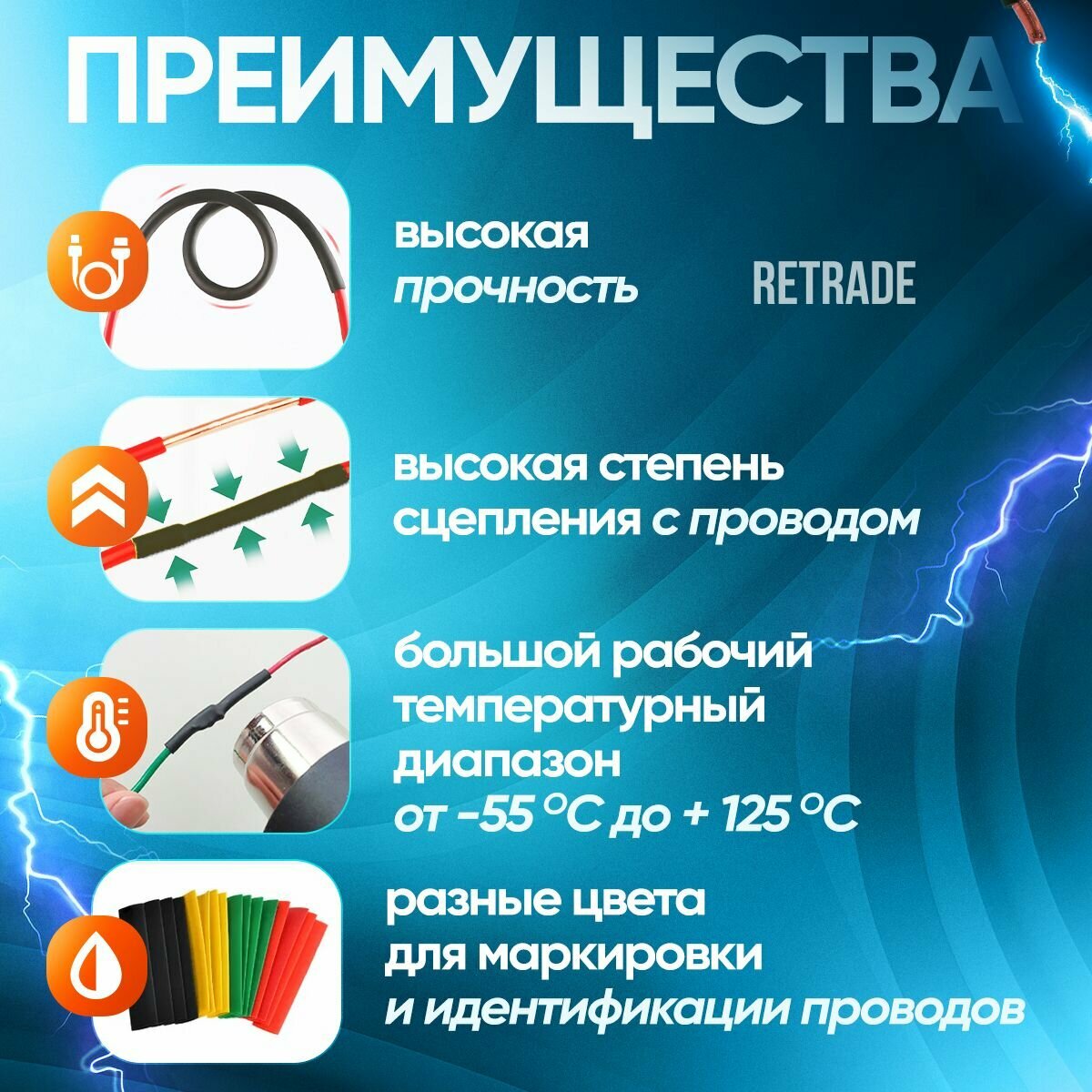 Термоусадка для проводов 328 шт. Термоусадочная трубка — фото 1