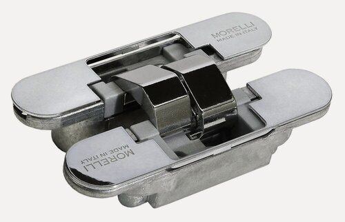 Изображение товара Петля дверная скрытая Morelli с 3-D регулировкой HH-4 PC хром, петля металлическая накладная для межкомнатных дверей