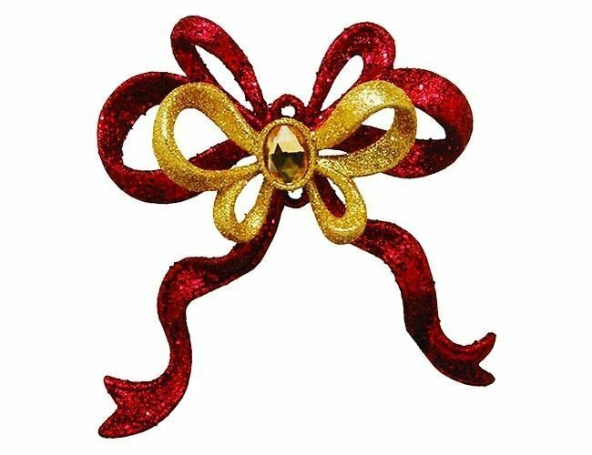 Акриловая ёлочная игрушка бордовый с золотым, 12.5 см, Forest Market