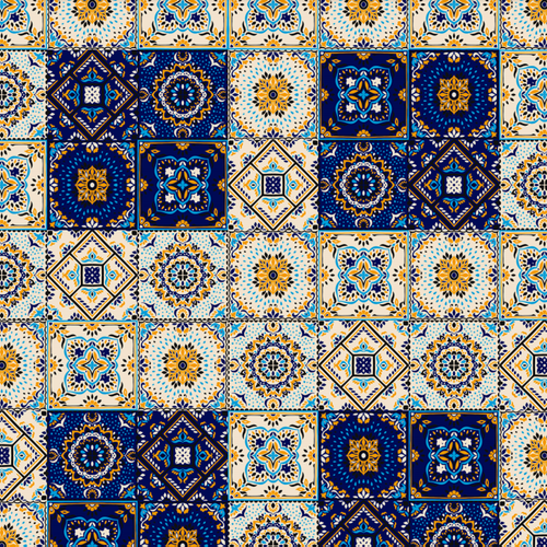 Изображение товара Самоклеящаяся антивандальная пленка для декора, мебели и кухонных фартуков "Марокканская плитка". (155х60 см.)