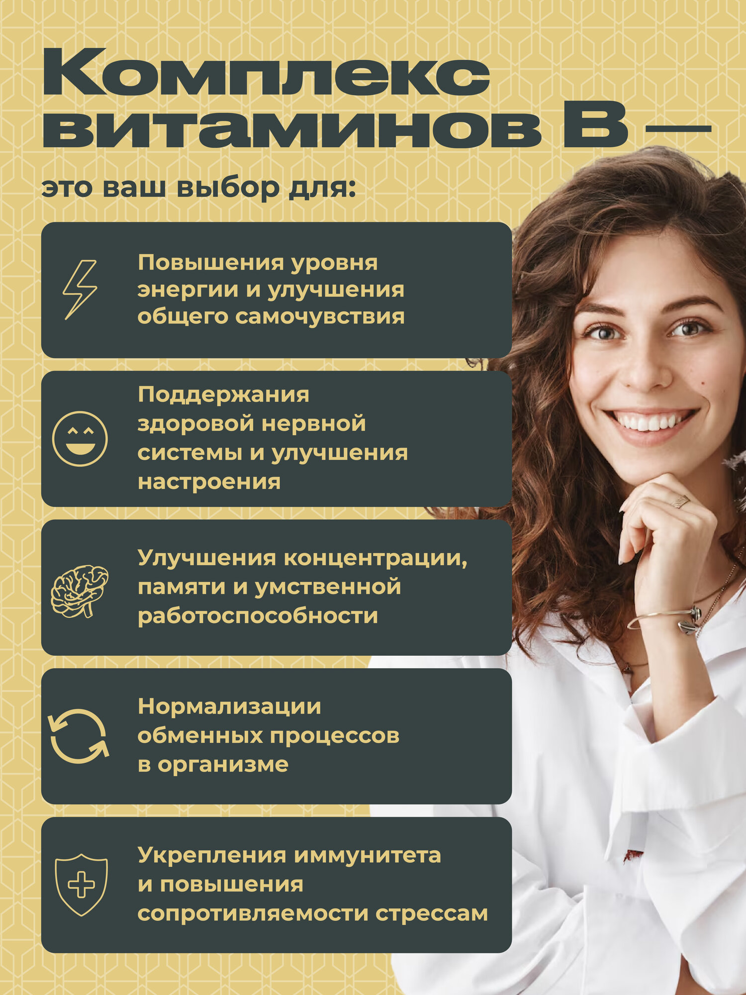 Картинки БАД против стресса "Комплекс витаминов В" от бренда "SHOWPIECE"