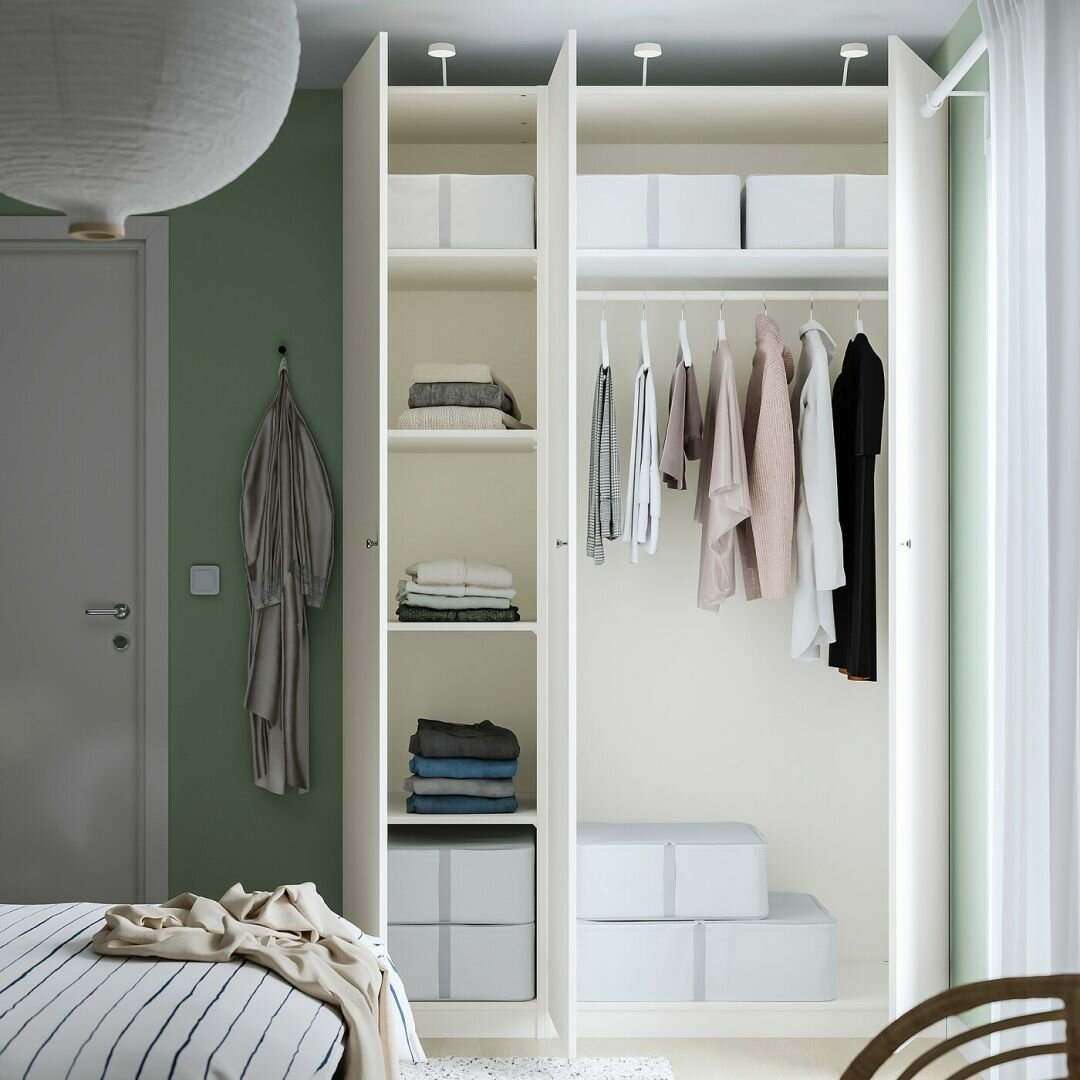 Шкаф распашной для одежды пакс (PAX IKEA) 150х58х236 см, комбинация 11