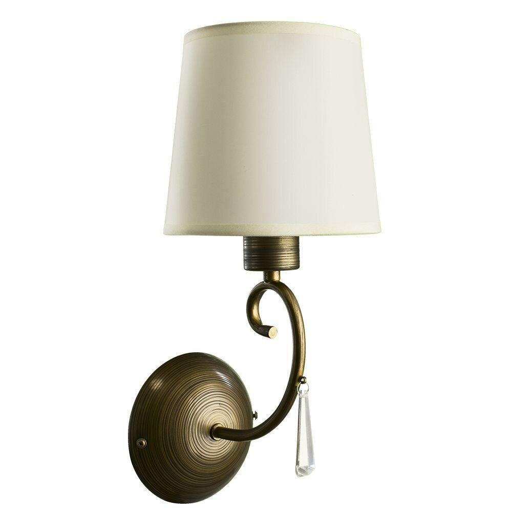 Бра Arte Lamp "Carolina" A9239AP-1BR, металл, IP20, мощность 40Вт, цоколь E27