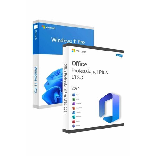 Комплект Windows 11 Pro + Microsoft Office 2024 Pro+ (цифровой ключ, оригинальная лицензия, русский язык, бессрочный) WORD, EXCEL