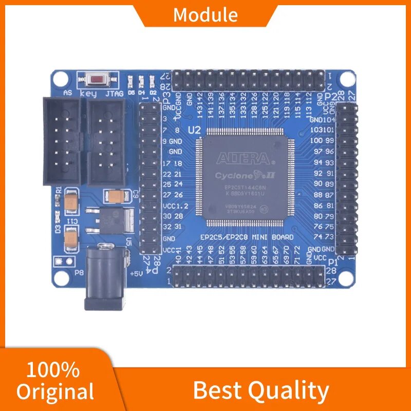 ALTERA CycloneII EP2C5T144 Минимальный модуль платы обучения разработке системы 5 В EPCS4 4 м Переключатель сброса Индикатор питания EP2C5T144C8N