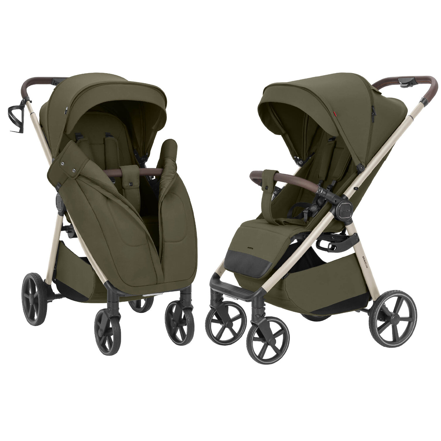Обзор: Прогулочная коляска Carrello Bravo Lite, цвет Flax Green (Оливковый), артикул производителя CRL-5529