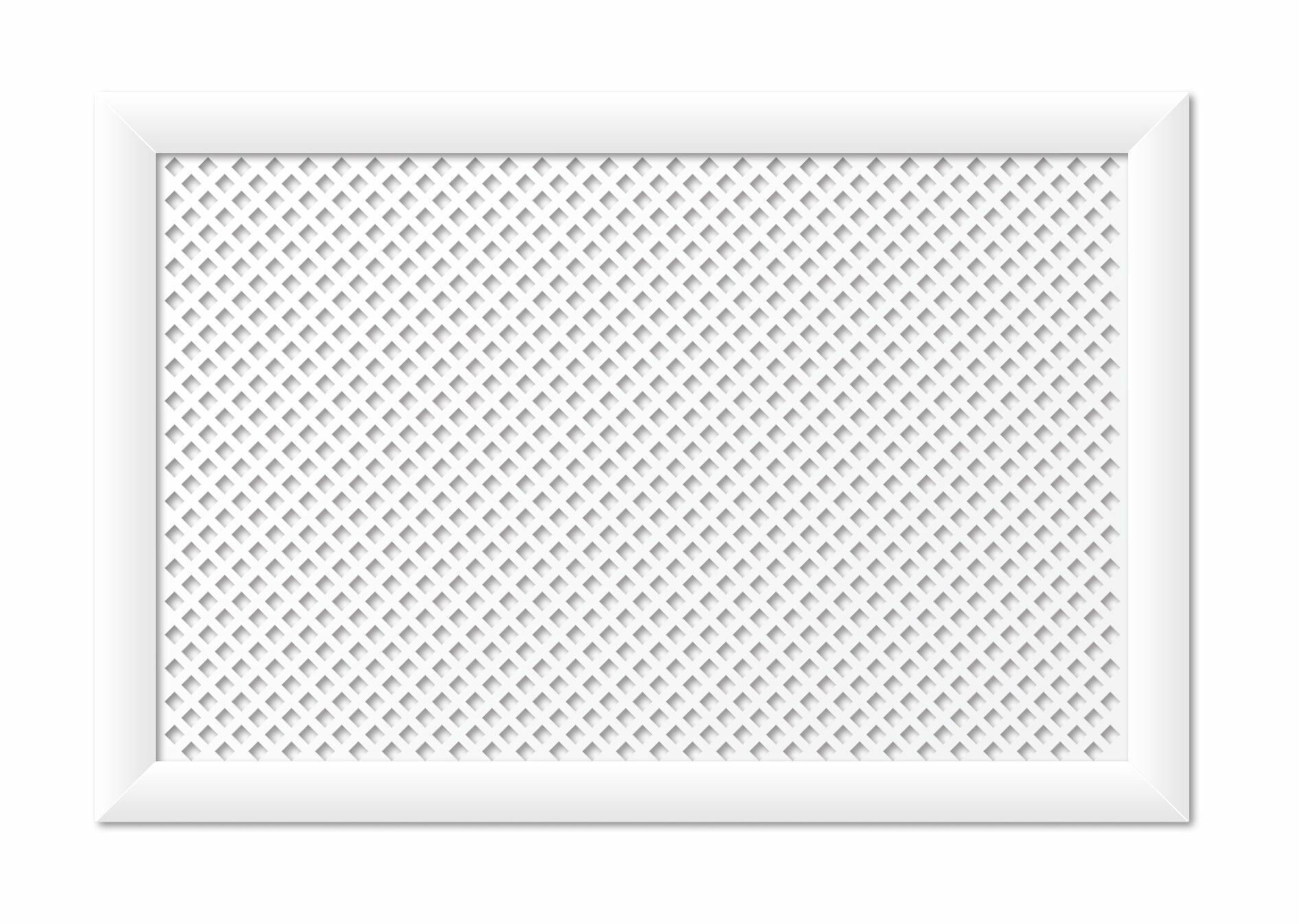 Экран для радиатора 90х60см Глория белый