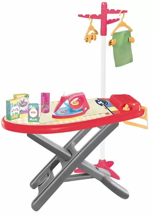 Набор бытовой техники детский КНР гладильная доска 50х18х25 см, утюг 18х13х8.5 см, стойка высота 44 см