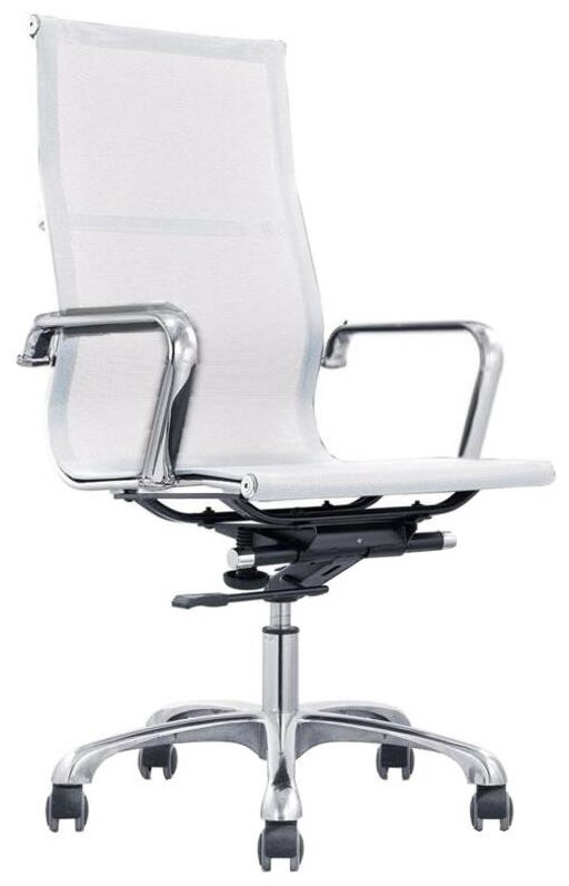 Кресло руководителя Easy Chair BNJl EChair-702 T net сетка белая, хром 298404