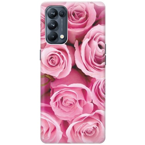 фото Cиликоновый чехол на oppo reno5 / оппо рено5 с принтом "букет роз" gosso