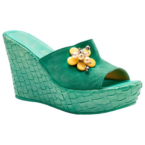 сабо и мюли Alessandro 266 (verde) бирюзовый 40