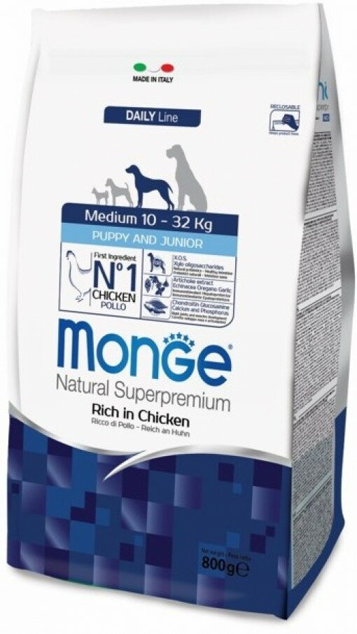 фото Сухой корм для щенков Monge Daily Line, курица