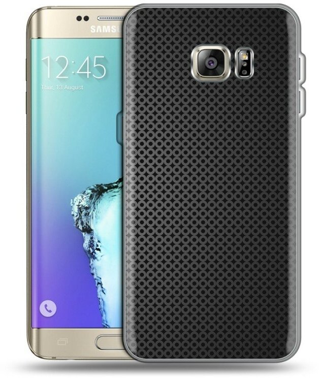 Дизайнерский силиконовый чехол для Самсунг S7 Edge / Samsung Galaxy S7 Edge Металл