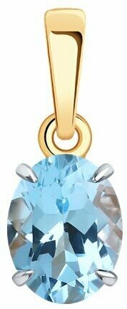 Подвеска Diamant online, золото, 585 проба, топаз