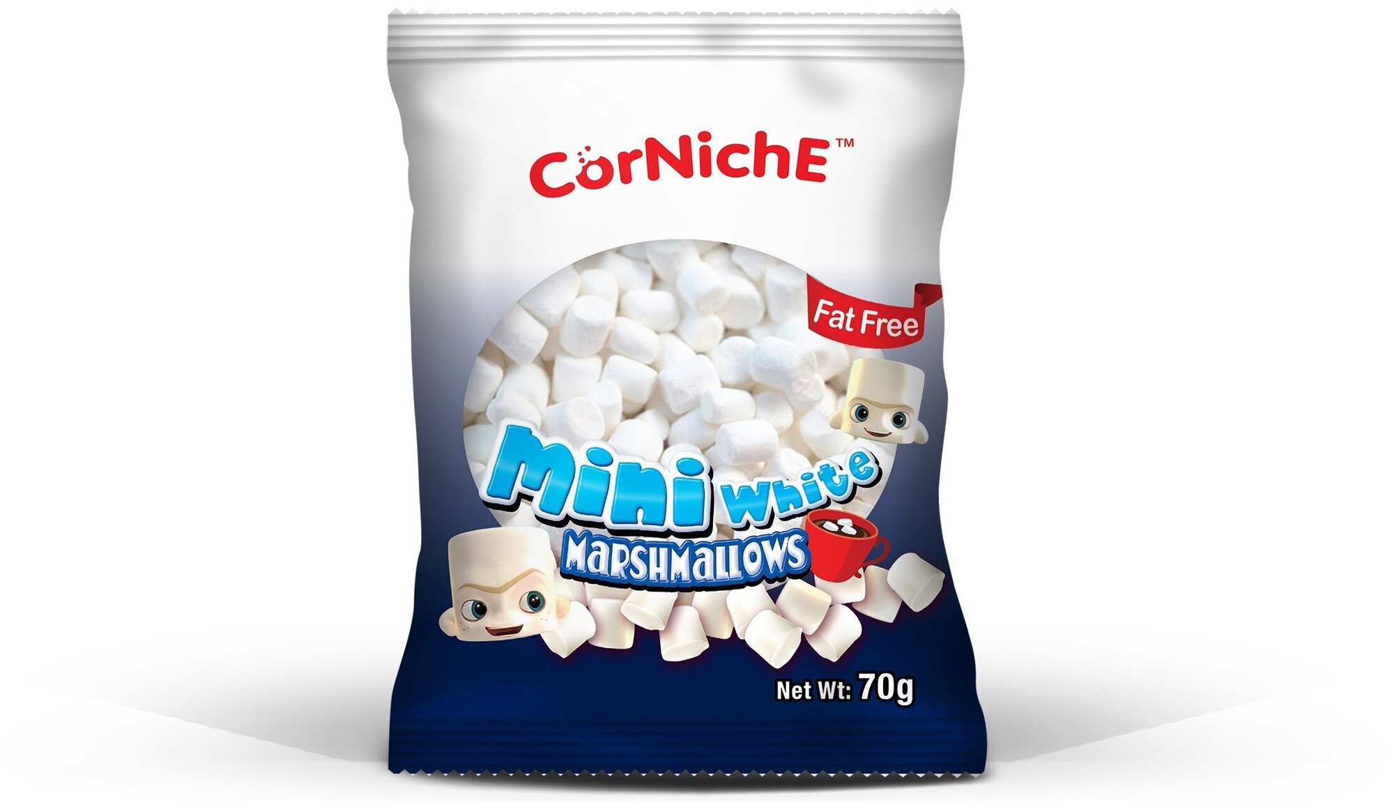 Маршмеллоу Мини белый (Marshmallows White) 70 г зефир