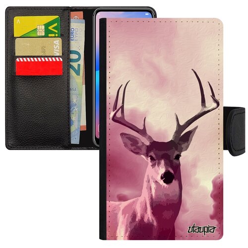 фото Чехол-книжка на мобильный apple iphone se 2020, "олень" лес копыта utaupia