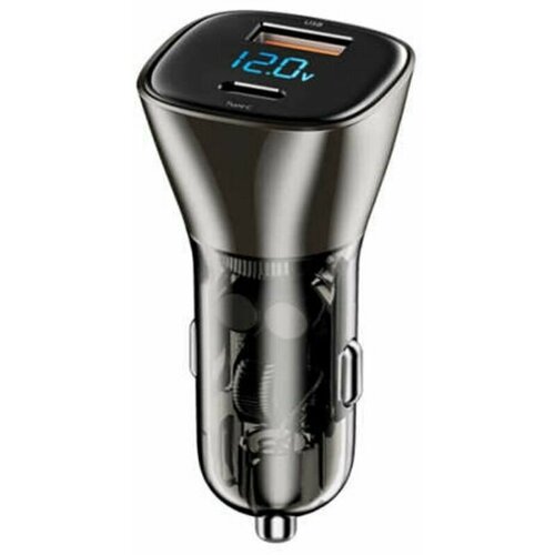 Автомобильное зарядное устройство WiWU PC500 72W USB + Type-C Dual Ports Car Charger Black