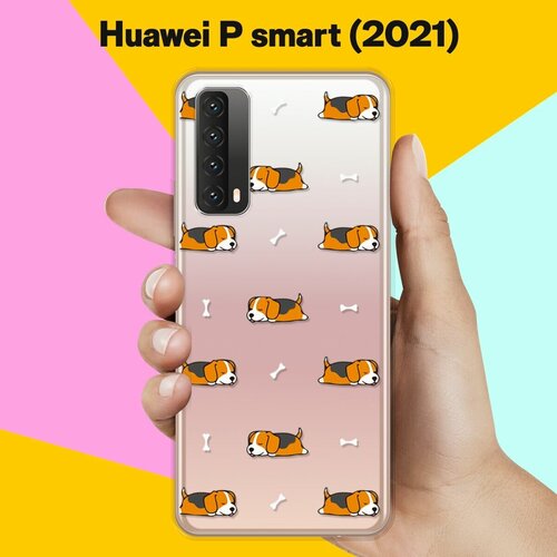 Силиконовый чехол Бигли спят на Huawei P Smart 2021 силиконовый чехол бигли спят на huawei y5p