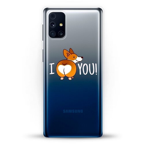 фото Силиконовый чехол love корги на samsung galaxy m31s andy & paul