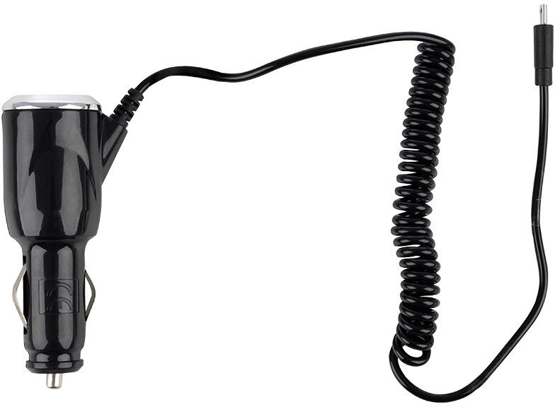 Автомобильное зарядное устройство Energy ET-18A с кабелем micro-USB, цвет - чёрный