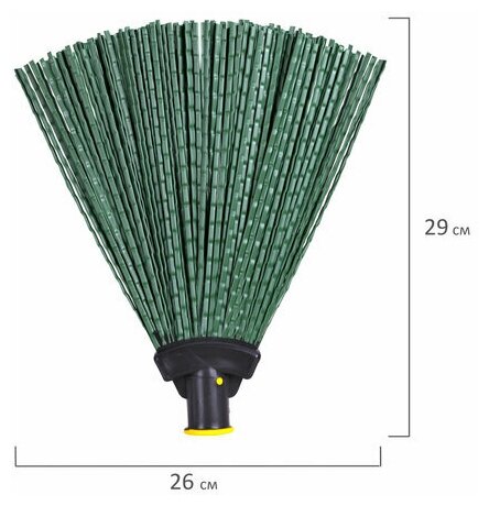 Метла синтетическая веерная 29×26 см, без черенка, крепление еврорезьба, №2, LAIMA EXPERT, 601828. 601828 - фотография № 2