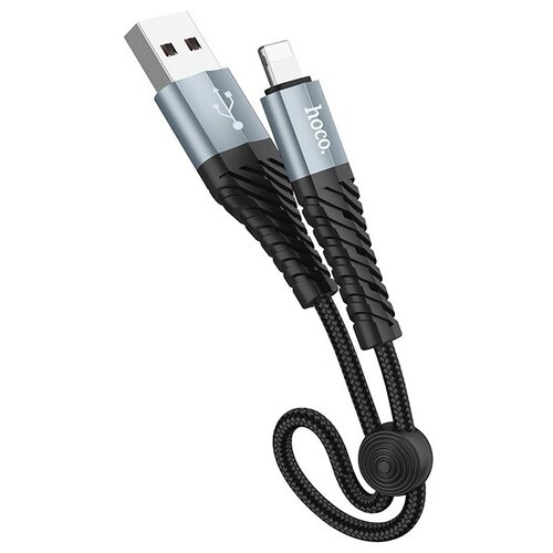 Кабель Hoco X38 Cool USB - Lightning, 0.25 м, 1 шт., черный кабель hoco x38 cool charging usb lightning 1 м 1 шт черный