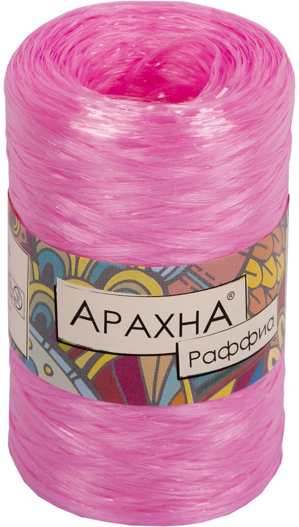 Пряжа ARACHNA "Raffia" 100% полипропилен 50 г ± 10 г 200 м №10 розовый