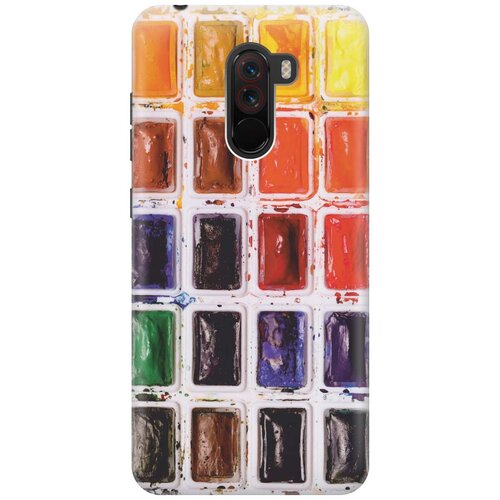 фото Cиликоновый чехол на xiaomi pocophone f1 / сяоми покофон ф1 с принтом "палитра красок" gosso