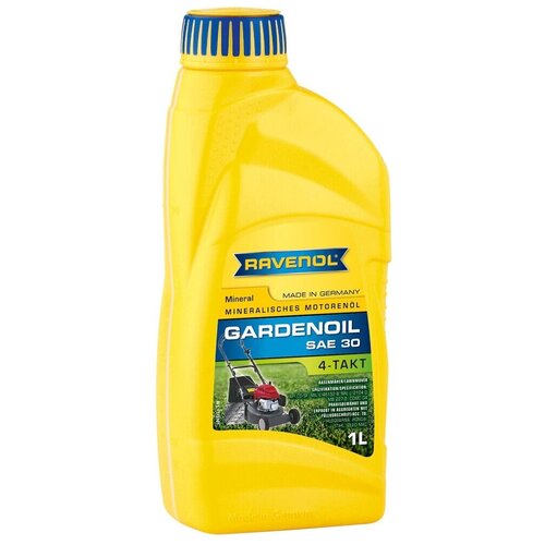 Масло для садовой техники RAVENOL 4-Takt Gardenoil HD 30, 1 л масло для садовой техники ravenol schneefräse 4 takt 5w 30 1 л