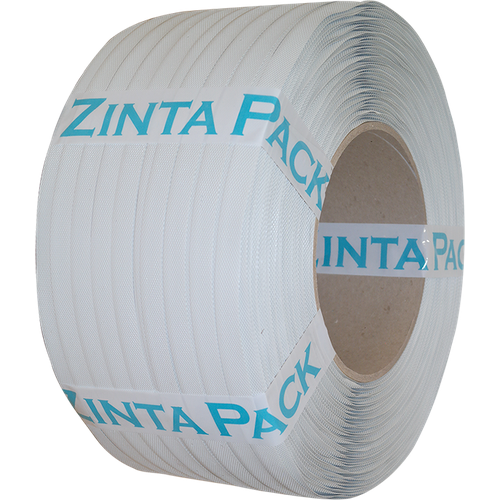 Стреппинг лента ZintaPack 15 х 0.8 мм х 2000 м, ПП, белая