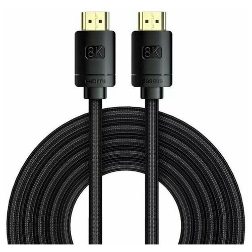 Кабель Baseus High Definition Series HDMI 8K to HDMI 8K 5m (WKGQ040201) baseus адаптер кабель high definition series graphene type c to hdmi 4k adapter cable 2m black