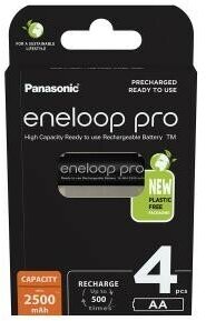 Аккумулятор Panasonic eneloop pro BK-3HCDE/4BE 2500mAh AA BL4, упаковка 4 шт. — фото 1