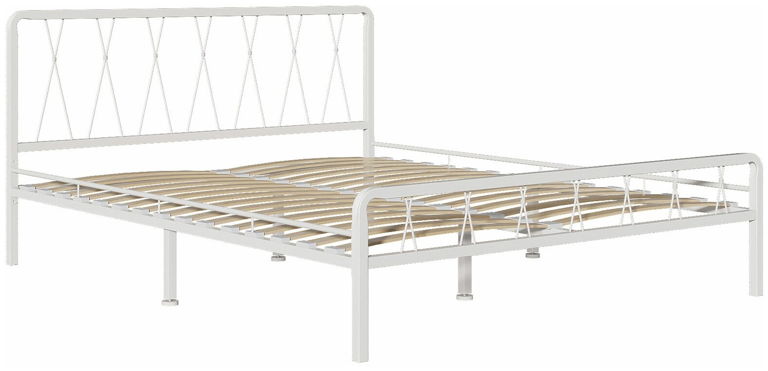 Кровать Форвард-мебель Камилла Белый, металл 90х200 см - фотография № 2