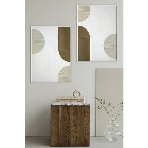 Набор из двух объемных картин для интерьера DECORMARKT Пара #9, в рамках, 50х70 см