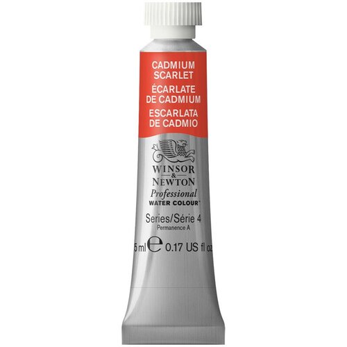 Акварель художественная Winsor&Newton Professional, 5мл, туба, №106 кадмий алый, 3 штук, 316644