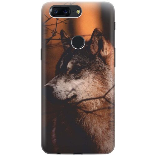 фото Re:pa накладка transparent для oneplus 5t с принтом "красивый волк"