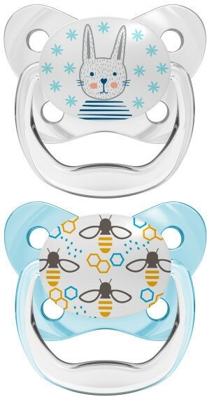 Пустышка Dr.Brown's PreVent Бабочка с крышкой силикон, 0-6 мес - фото №5