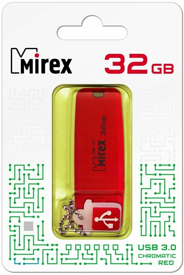 Флешка USB 3.0 Flash Drive MIREX CHROMATIC RED 32GB