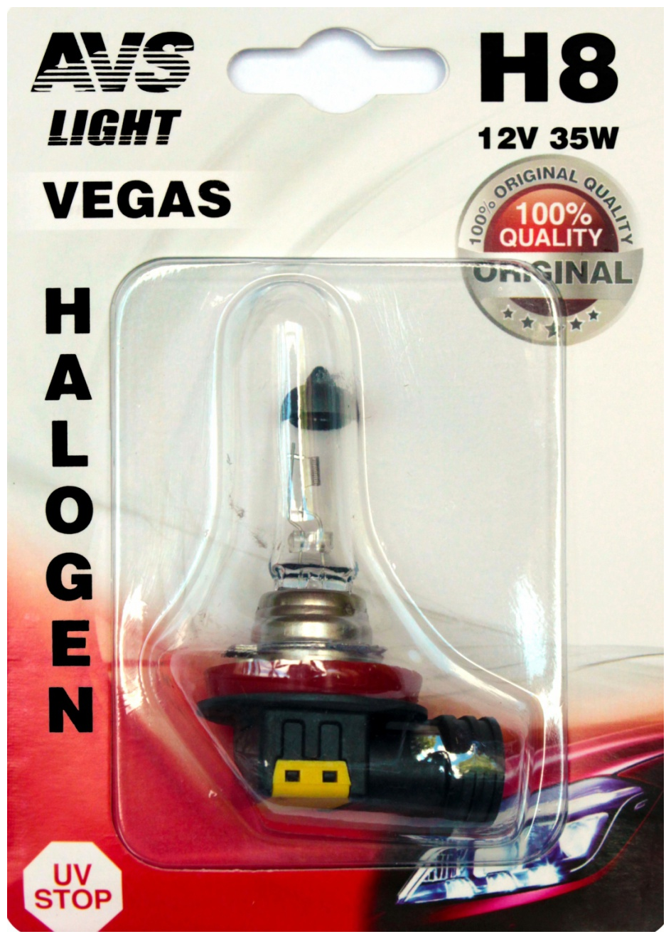Лампа автомобильная галогенная AVS Vegas A78484S H8 12V 35W PGJ19-1 1 шт.