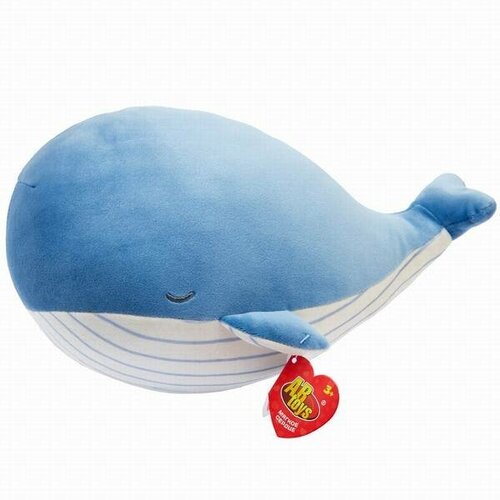 Мягкая игрушка Abtoys Supersoft. Кит синий, 27 см игрушка брелок abtoys supersoft mini кит 7 см синий